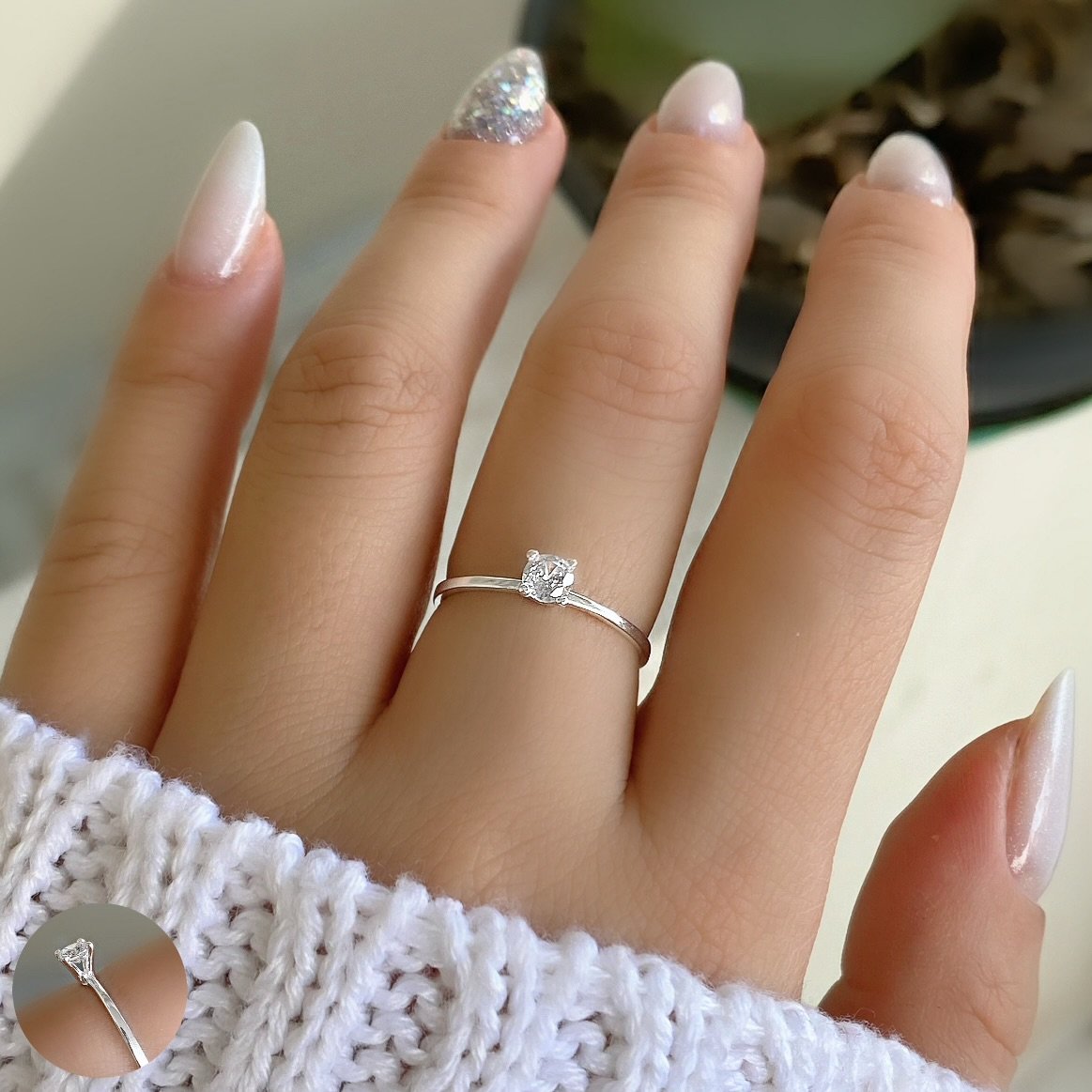 ANEL PRATA SOLITÁRIO ZIRCONIA