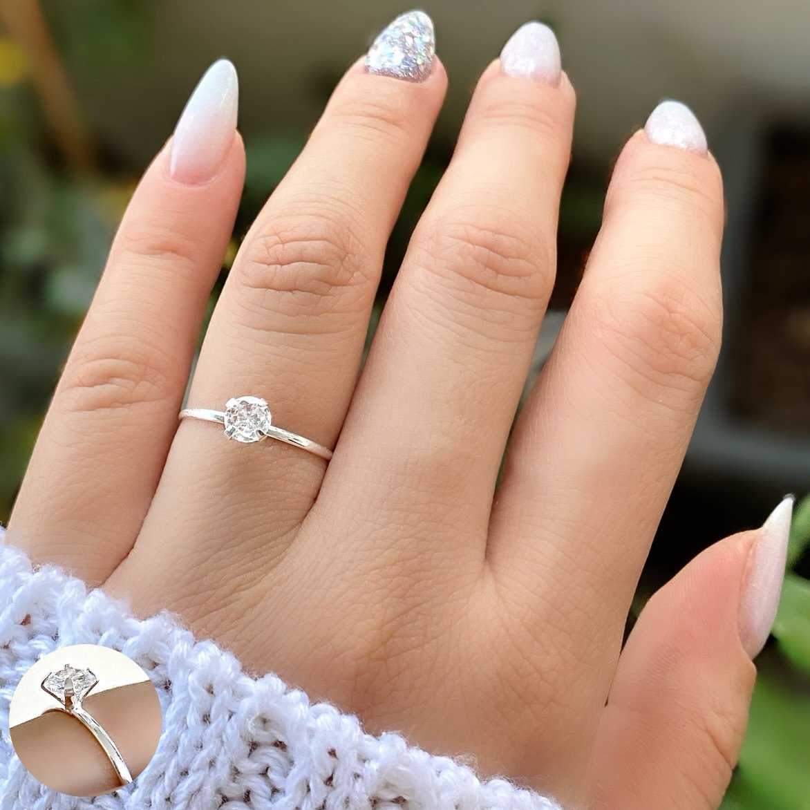 0063109 - ANEL PRATA SOLITARIO ZIRCONIA REDONDA