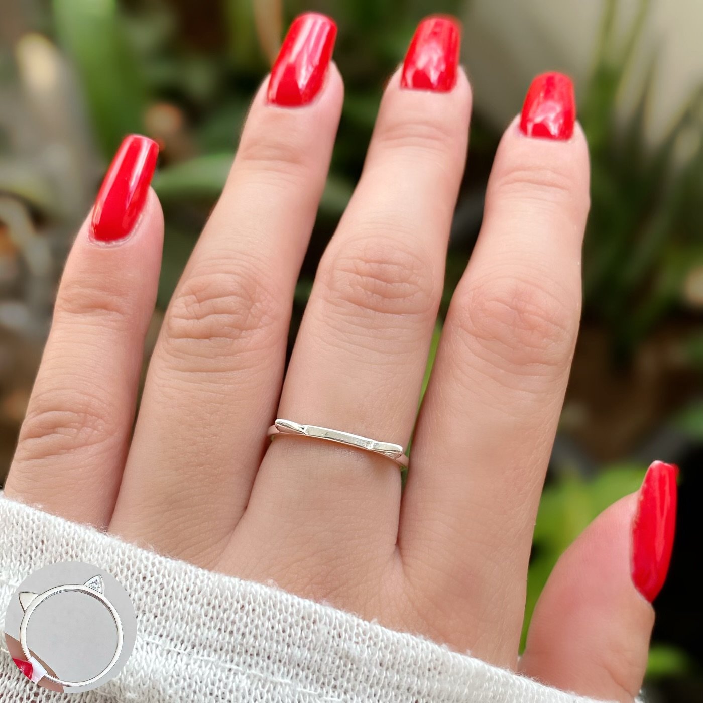 0050706 ANEL PRATA ORELHA GATO ZIRCONIA 17