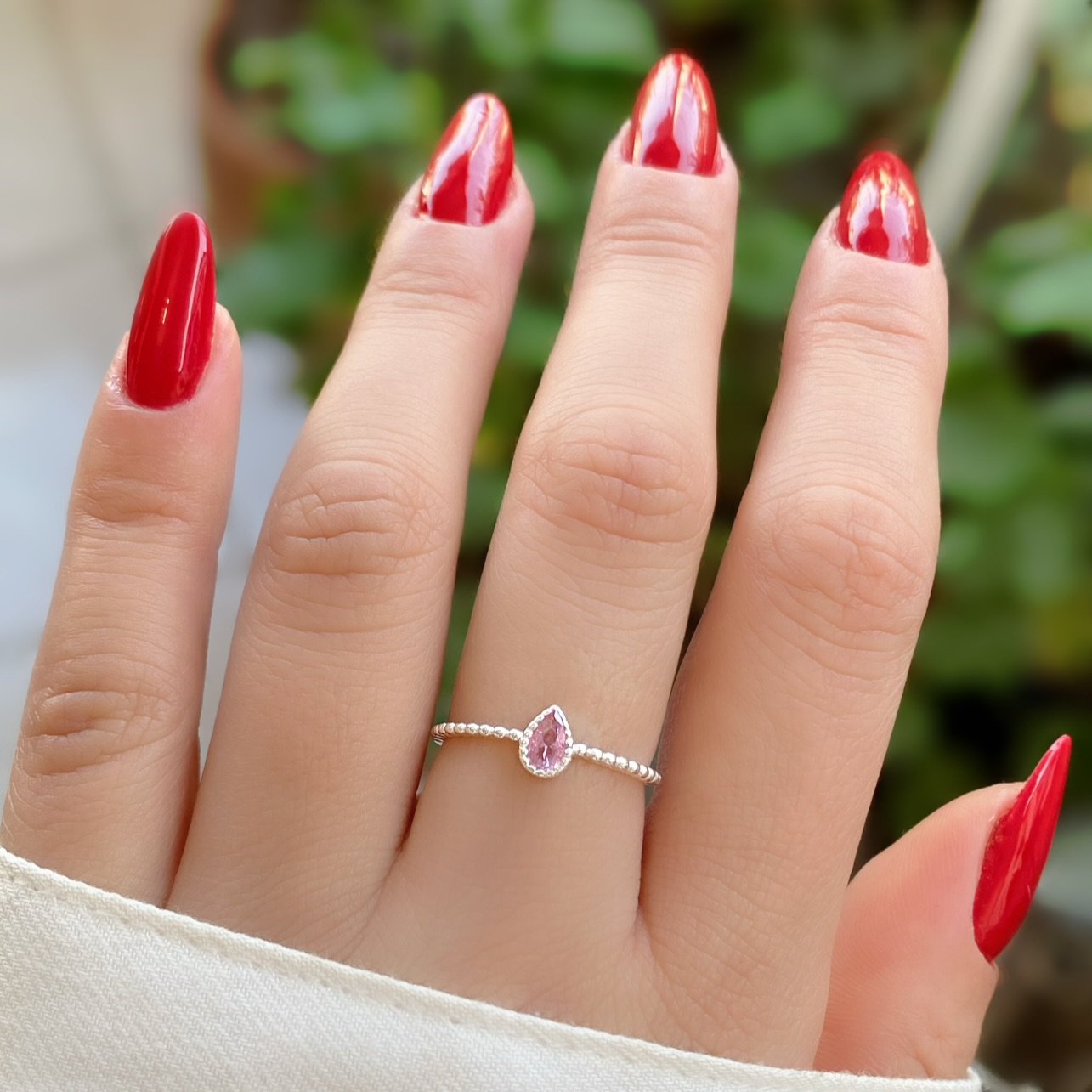 0053470 ANEL PRATA SOLITARIO GOTA