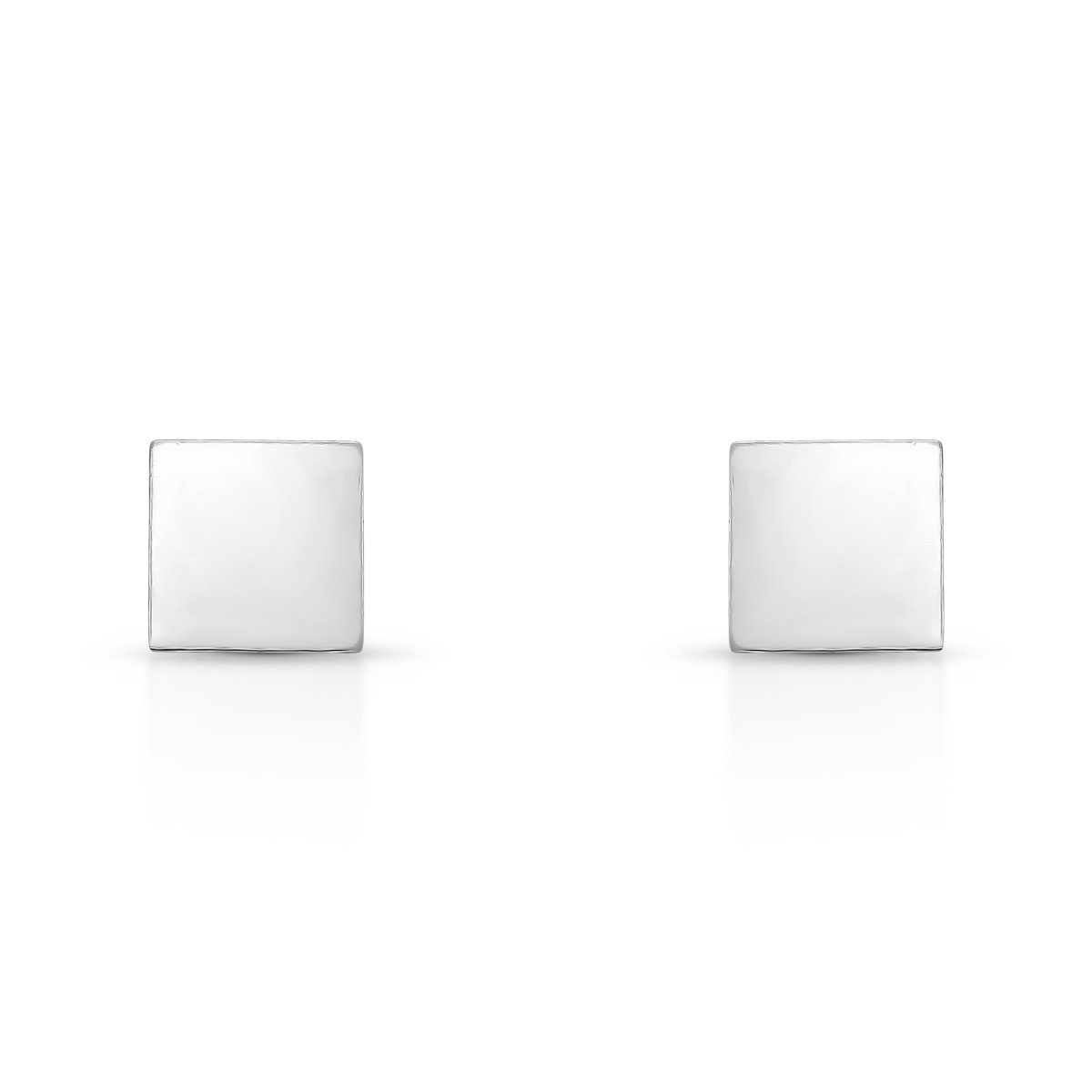 0061038 BRINCO PRATA FIXO QUADRADO LISO