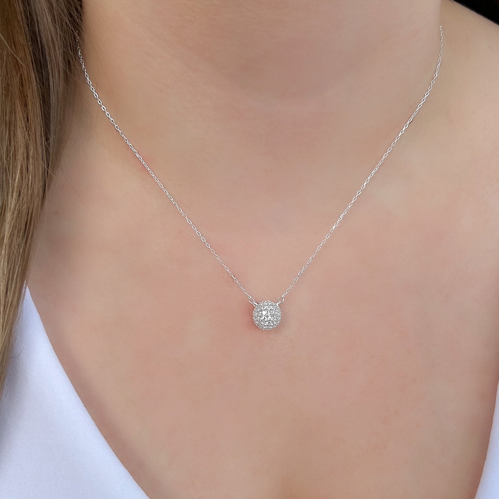 0065596 - GARGANTILHA PRATA CARTIER BOLINHA ZIRCONIAS